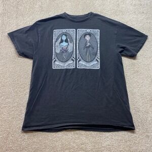 Corpse Bride Tarot Card Shirt Mens XL Black Burton Film Movie Graphic Tee